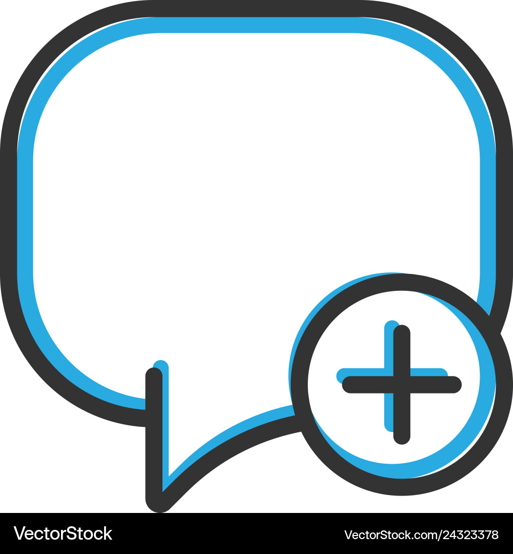 Speech bubble icon design interaction line vector image