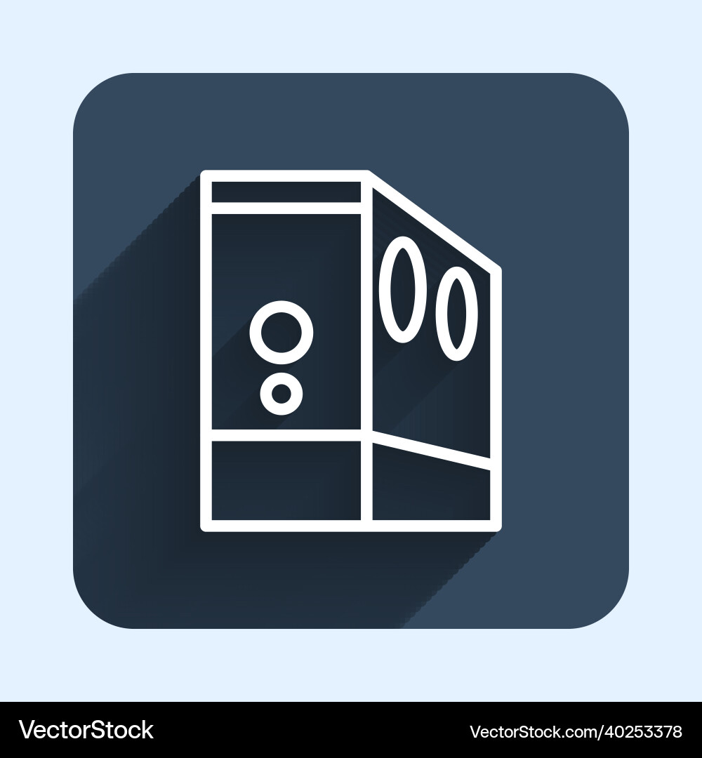 White line case of computer icon isolated White line case of computer icon isolated Vector Image