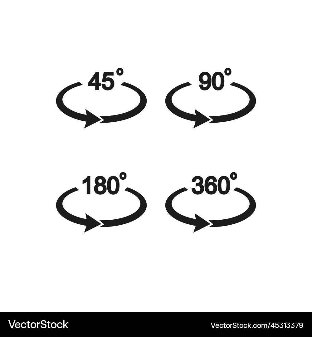 Arrow icon with the rotation angle simple flat Vector Image