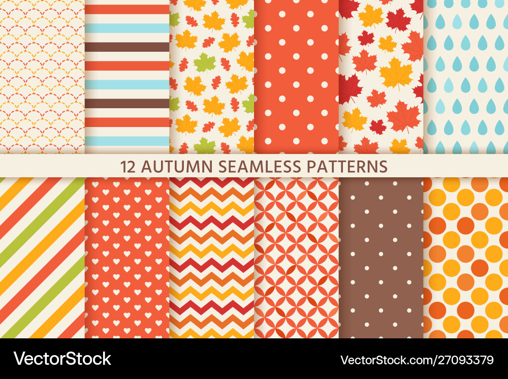Autumn seamless pattern background with fall Autumn seamless pattern background with fall vector image