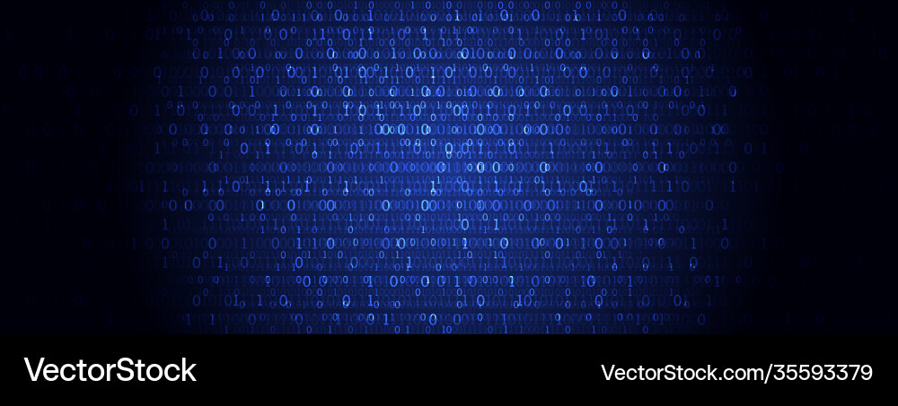 Binary Code Technology Background Vector Image