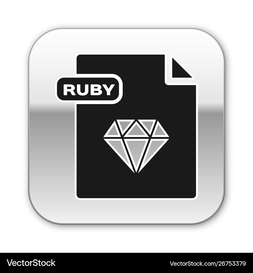 Black ruby file document download button Black ruby file document download button Vector Image