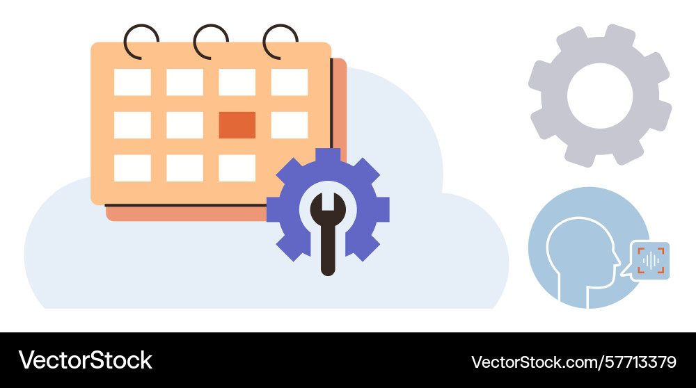 Calendar management and automation concept Calendar management and automation concept vector image