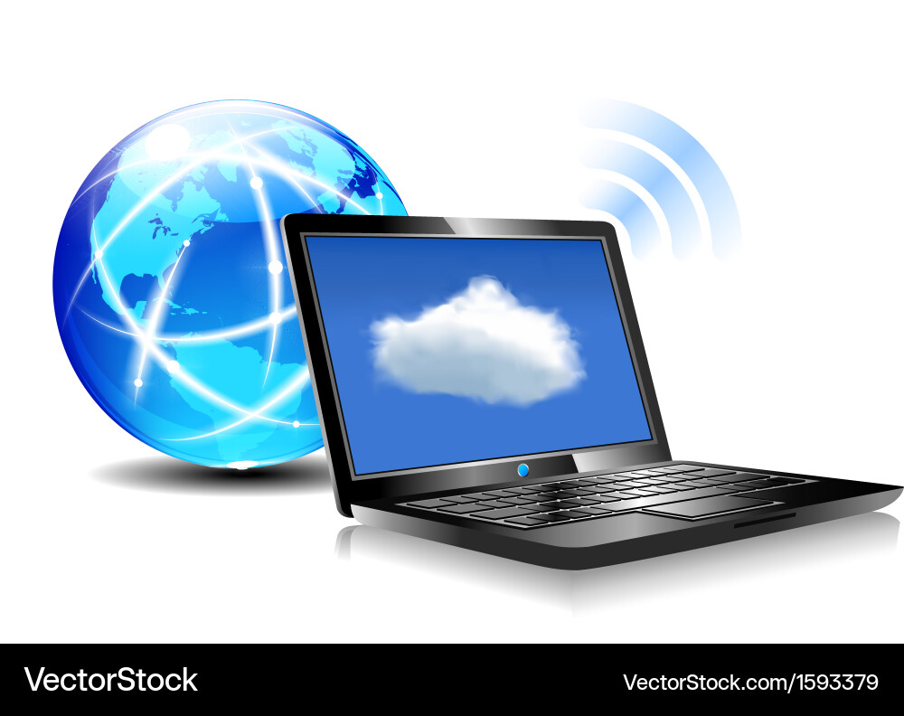 Cloud Computing & Network Globe vector image