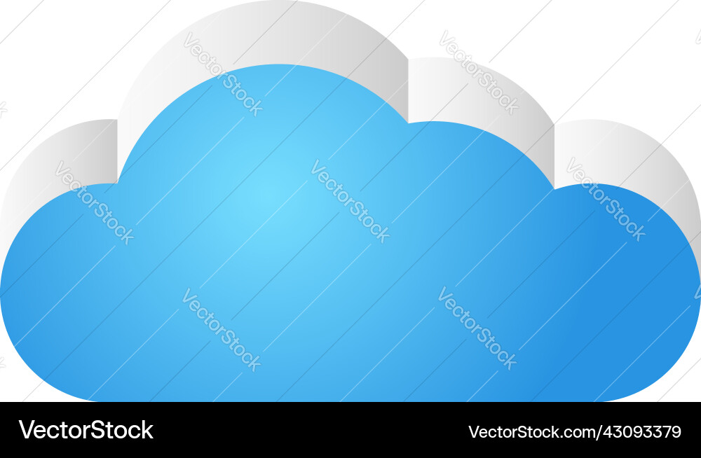 Cloud symbol icon shape for computing Cloud symbol icon shape for computing vector image