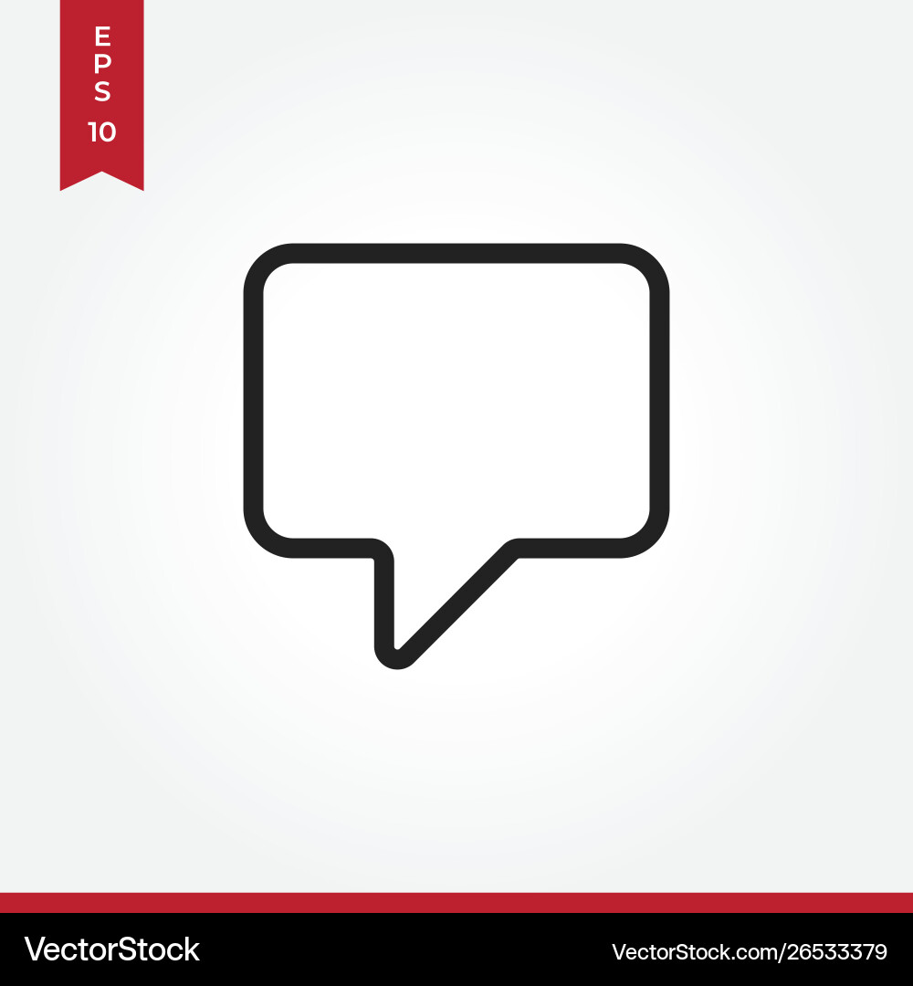 Comment icon in modern style for web site Comment icon in modern style for web site Vector Image