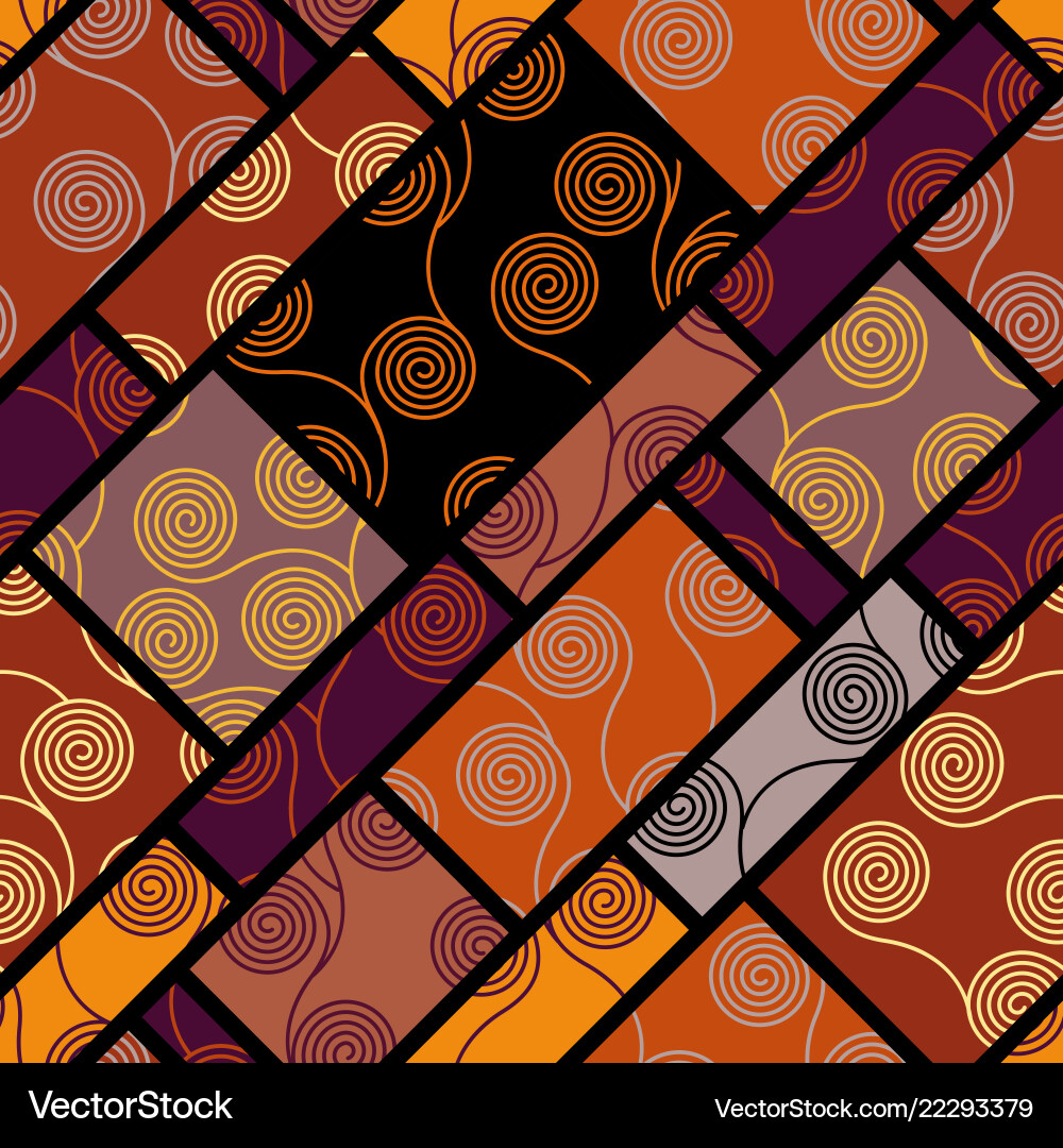 Curly waves pattern in art nouveau style Curly waves pattern in art nouveau style vector image