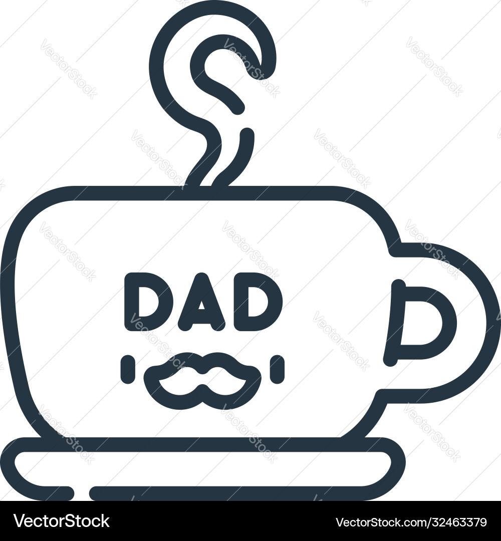 Dad icon editable stroke linear symbol Dad icon editable stroke linear symbol Vector Image