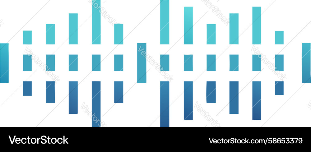 Digital audio equalizer bars design generative ai Vector Image