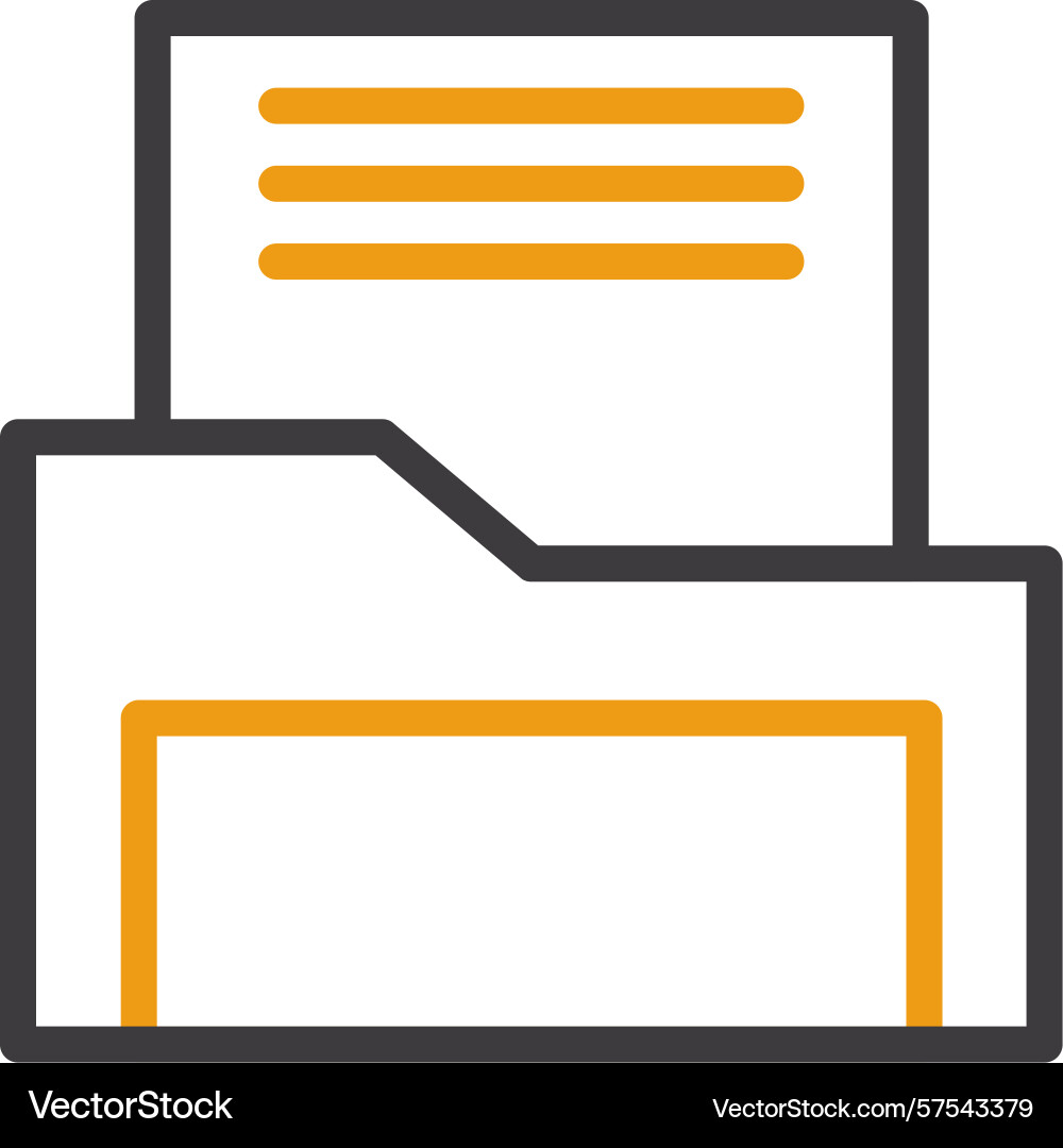 File folder two color icon Vector Image