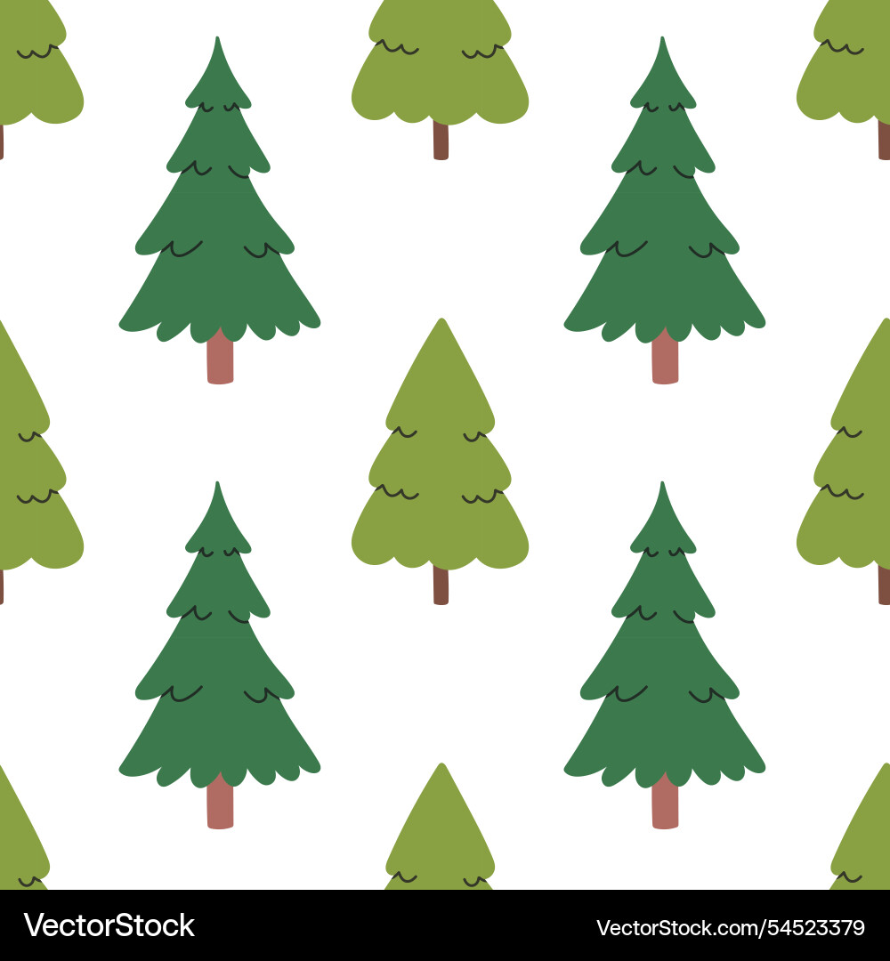 Fir seamless pattern evergreen plant spruce Fir seamless pattern evergreen plant spruce vector image