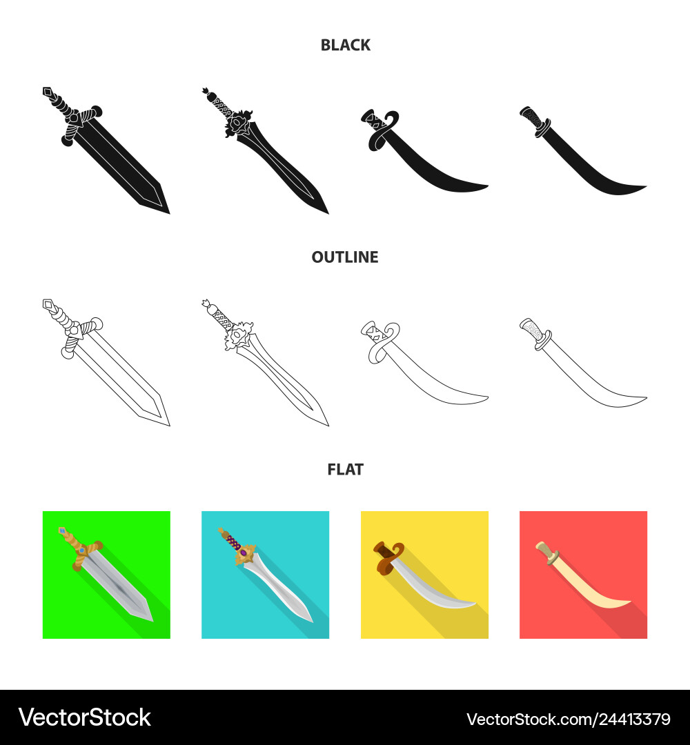 Isolated object of game and armor logo set Vector Image