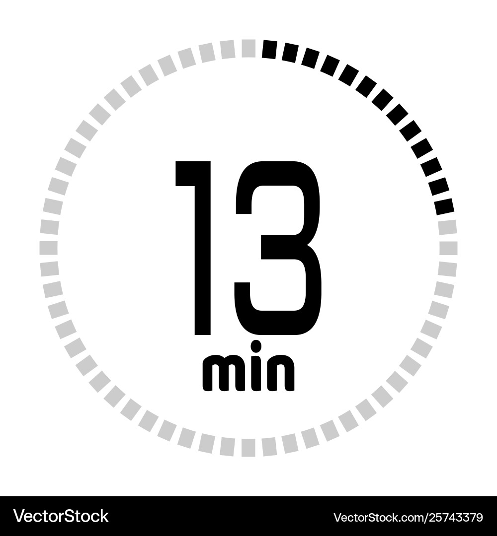 Minutes countdown timer Vector Image