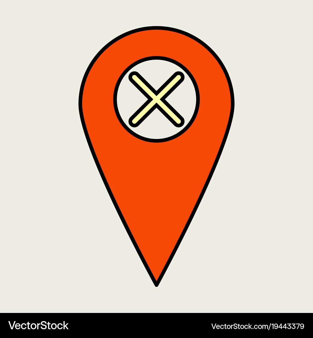 Navigation geolocation icon in flat design Vector Image