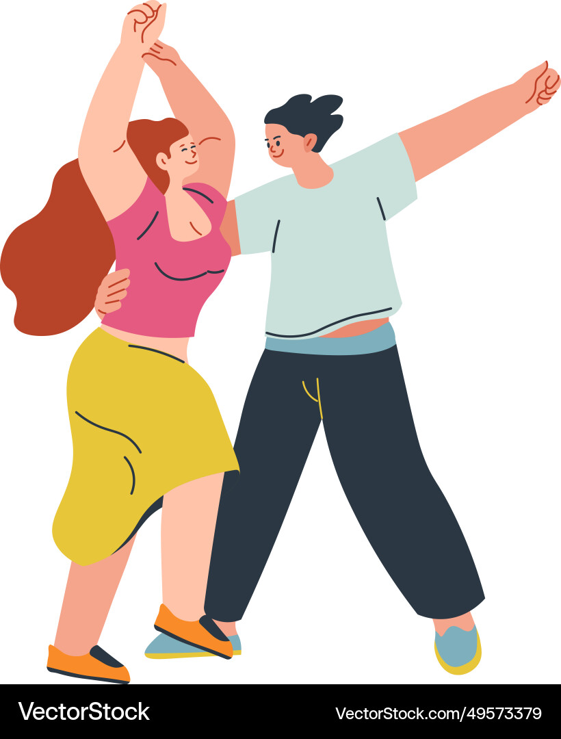 Partying people dancing man and woman in club Partying people dancing man and woman in club vector image