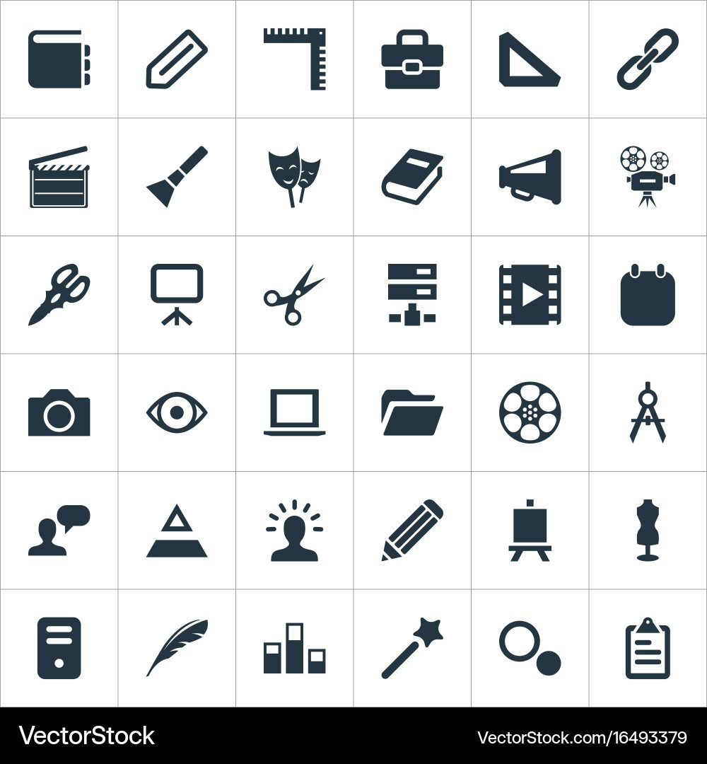 Set of simple design icons Vector Image