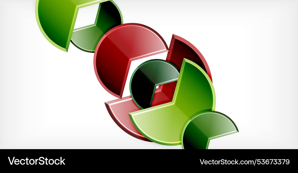 Trendy round shapes with triangular angle design Vector Image