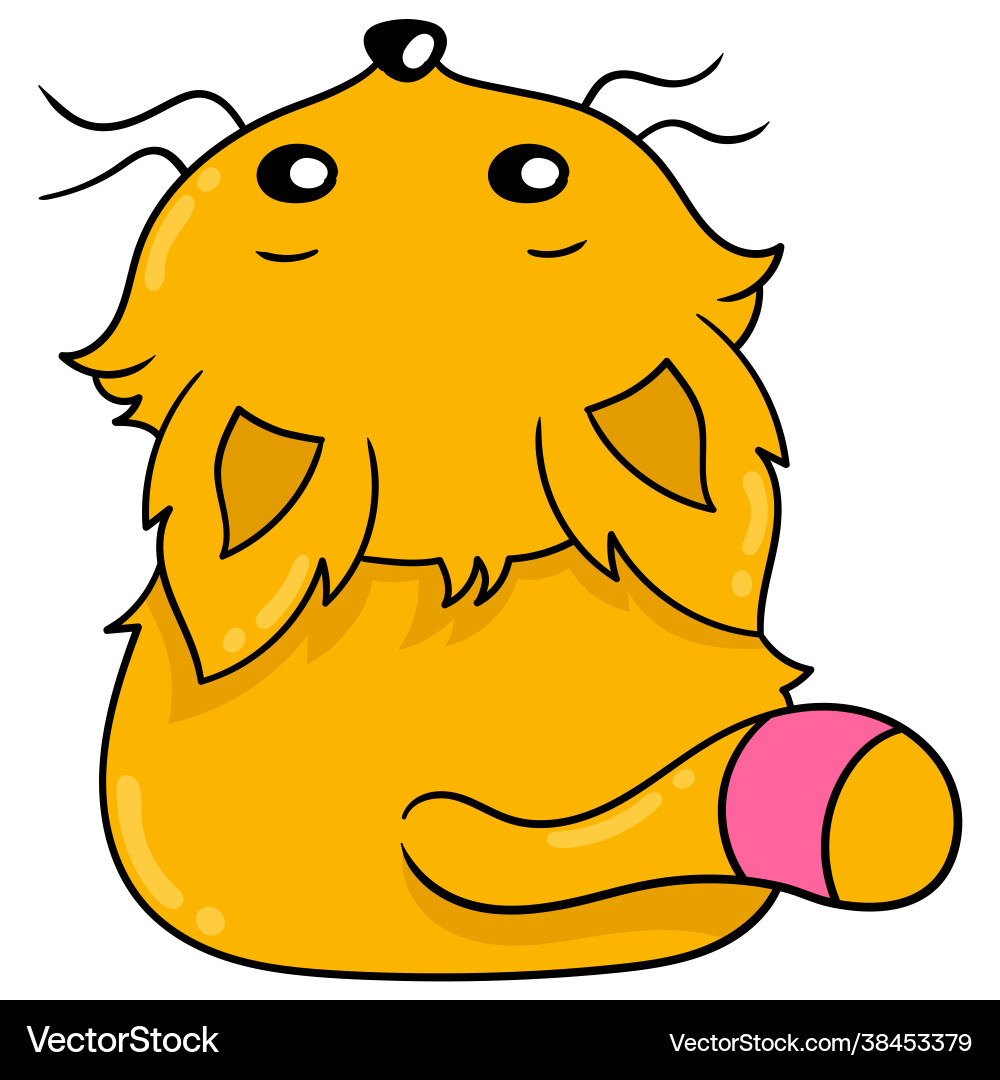 Weasel is greedy from behind with its head up Vector Image