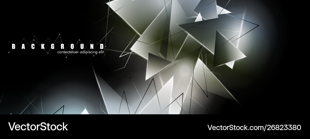 Abstract background with glowing triangles Abstract background with glowing triangles vector image