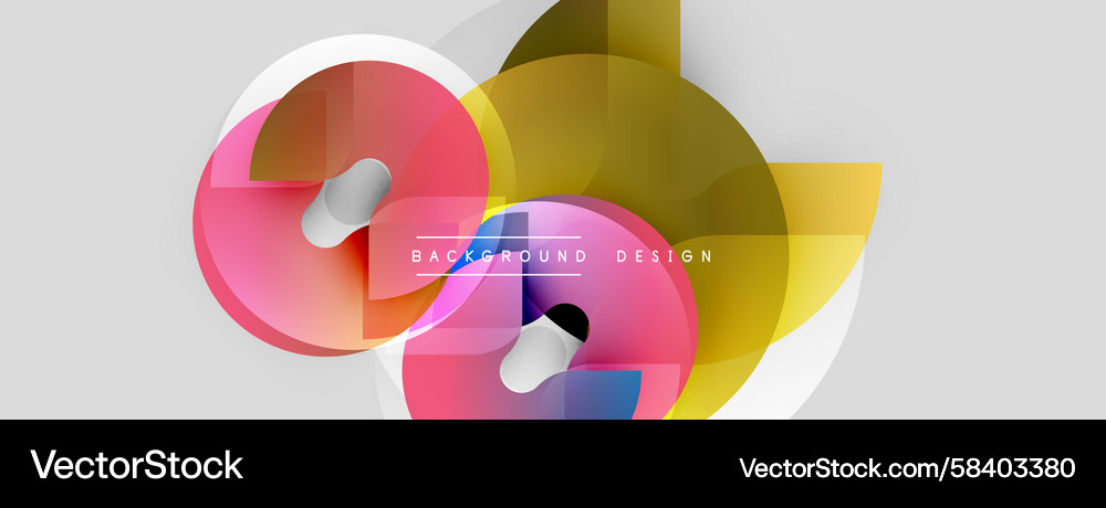 Abstract colorful shapes overlap creating dynamic Vector Image