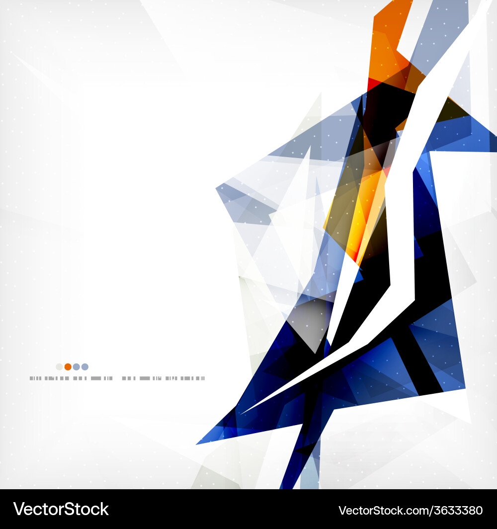 Angular geometric color shapes vector image