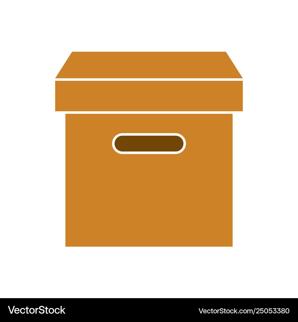Box icon on background for graphic and web design Box icon on background for graphic and web design vector image