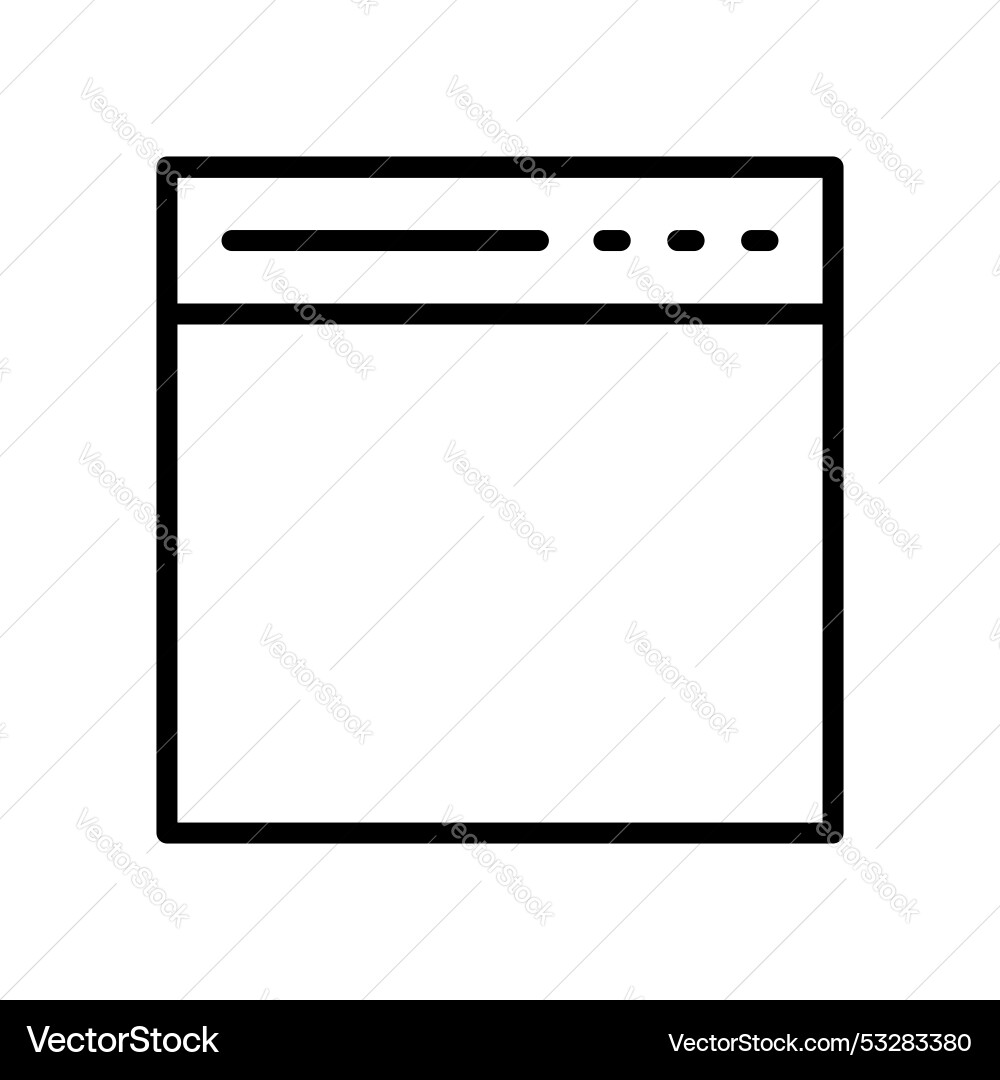 Browser icon outline style design isolated Vector Image