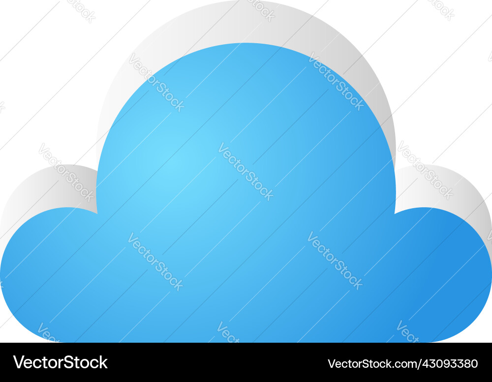 Cloud symbol icon shape for computing Cloud symbol icon shape for computing Vector Image