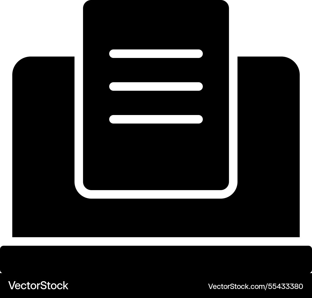 Computer with file icon Vector Image