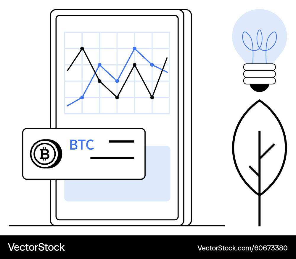 Cryptocurrency Growth Analytics – Royalty-Free Vector | VectorStock