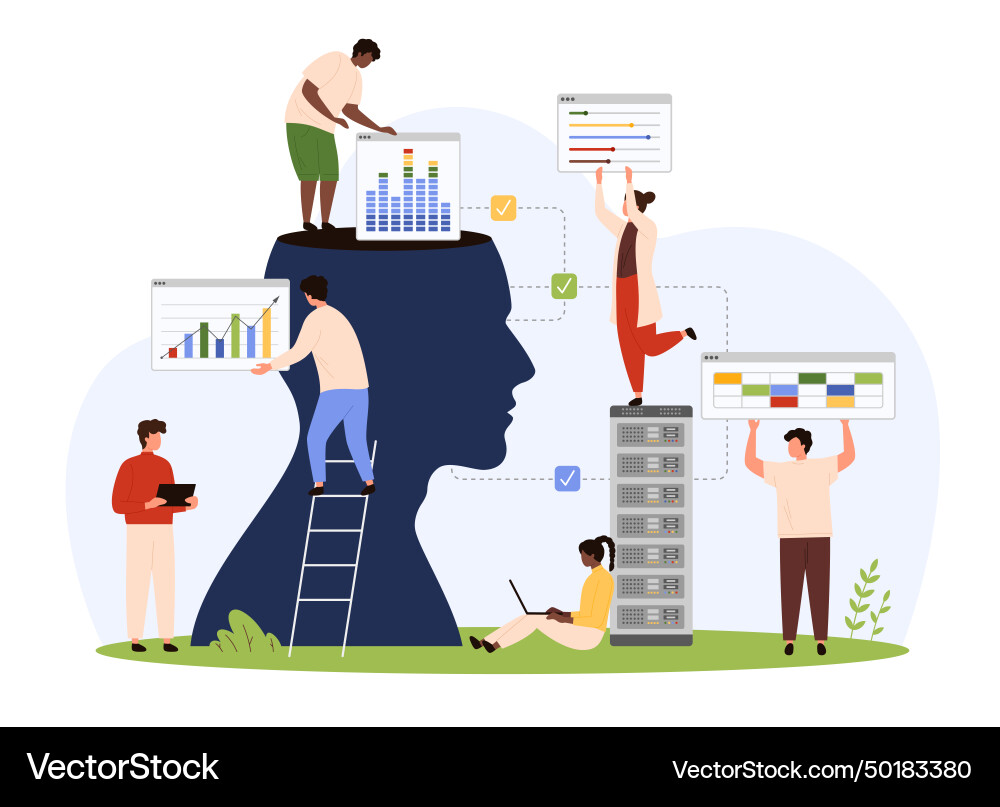 Data management in account with ai online filters Data management in account with ai online filters Vector Image