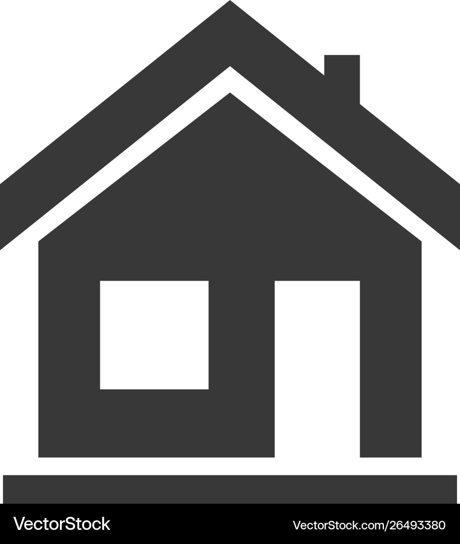 House black icon exterior cottage residence House black icon exterior cottage residence vector image