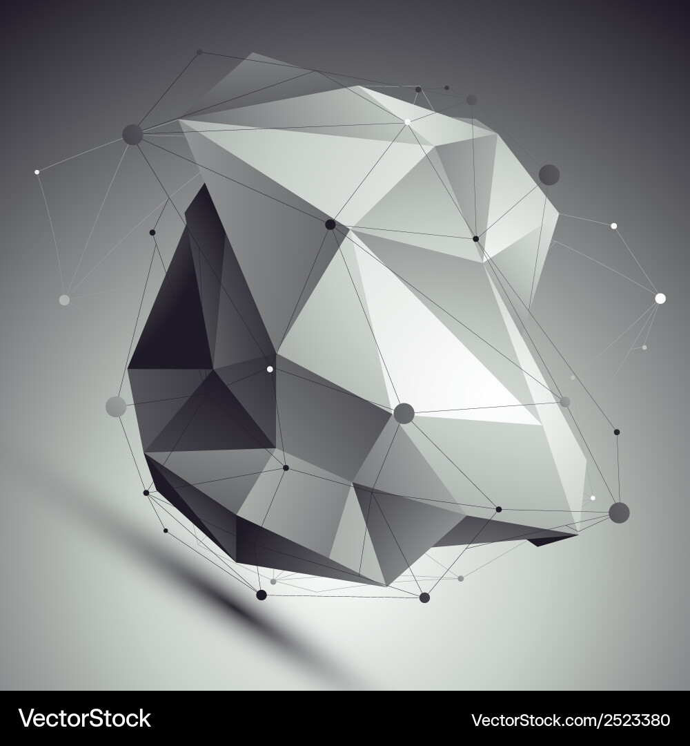 Monochrome Spatial Network Backdrop vector image