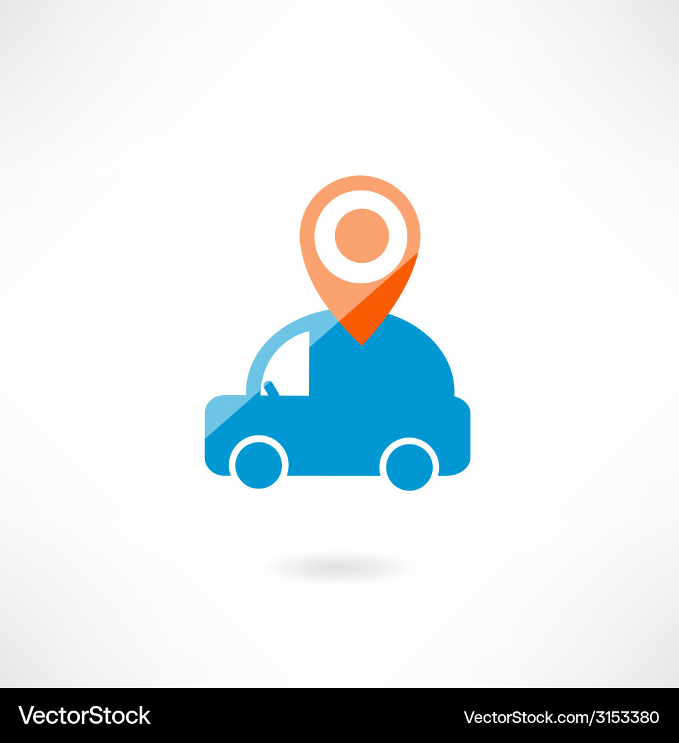 Navigation Route Map Icon Vector Image