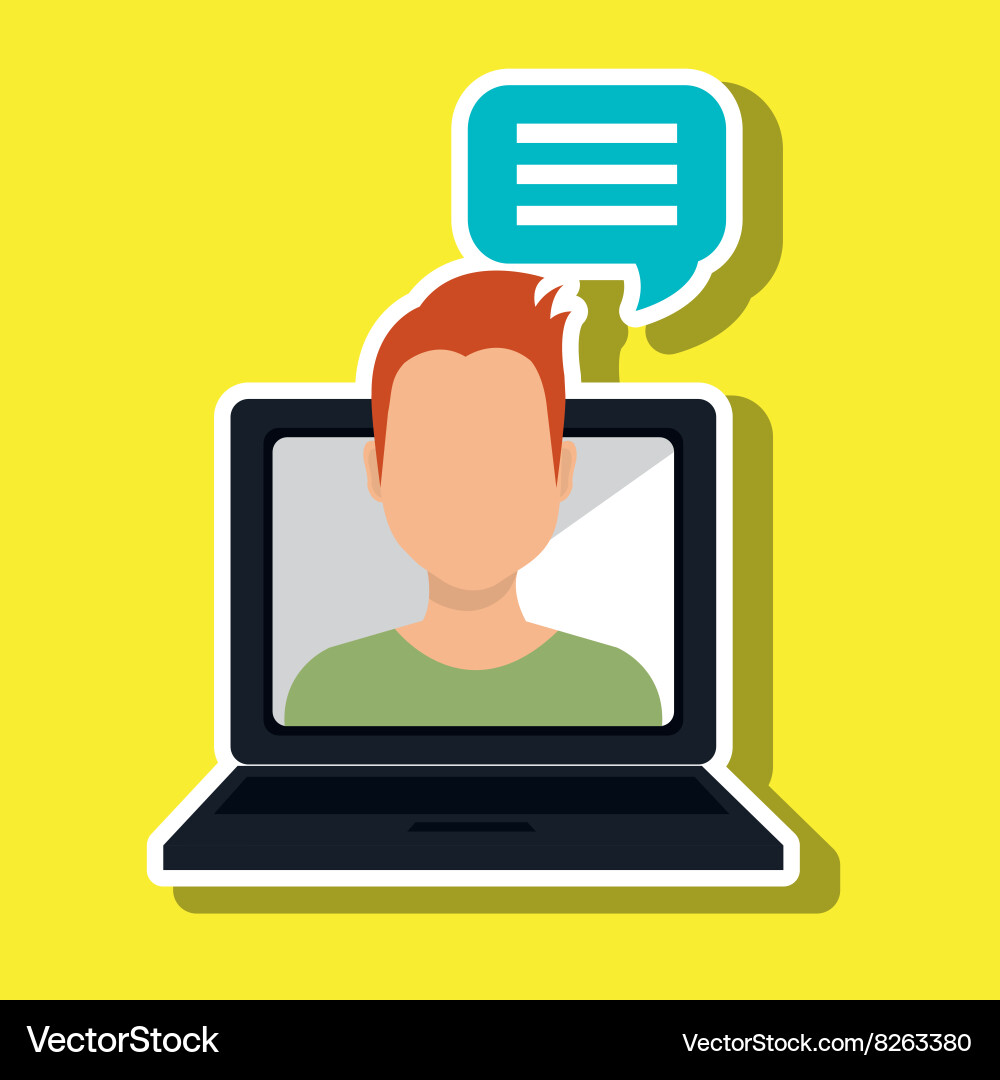 Portable computer design vector image