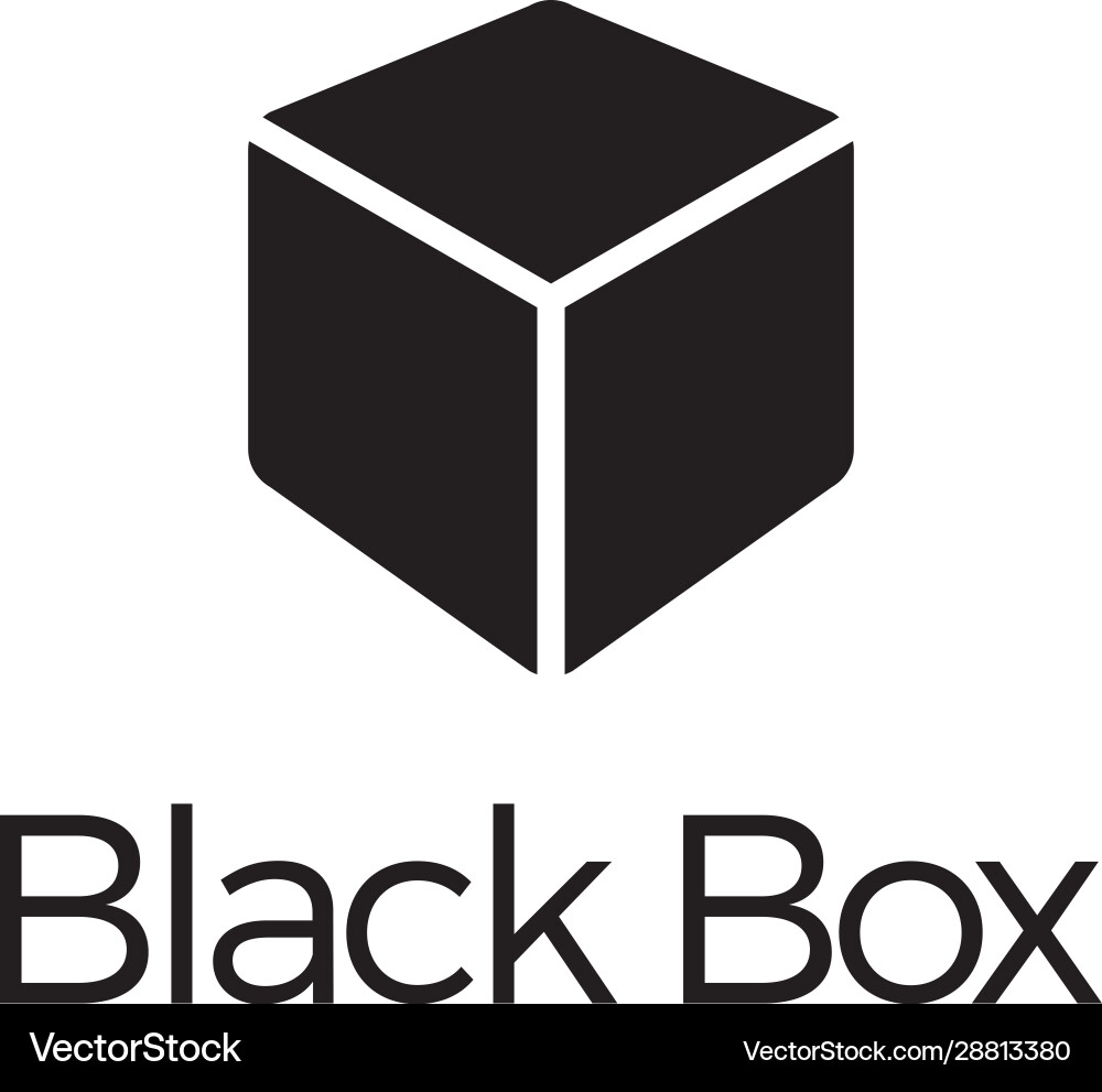 Schwarze Box Logo-Symbol Schwarze Box Logo-Symbol vektorbild