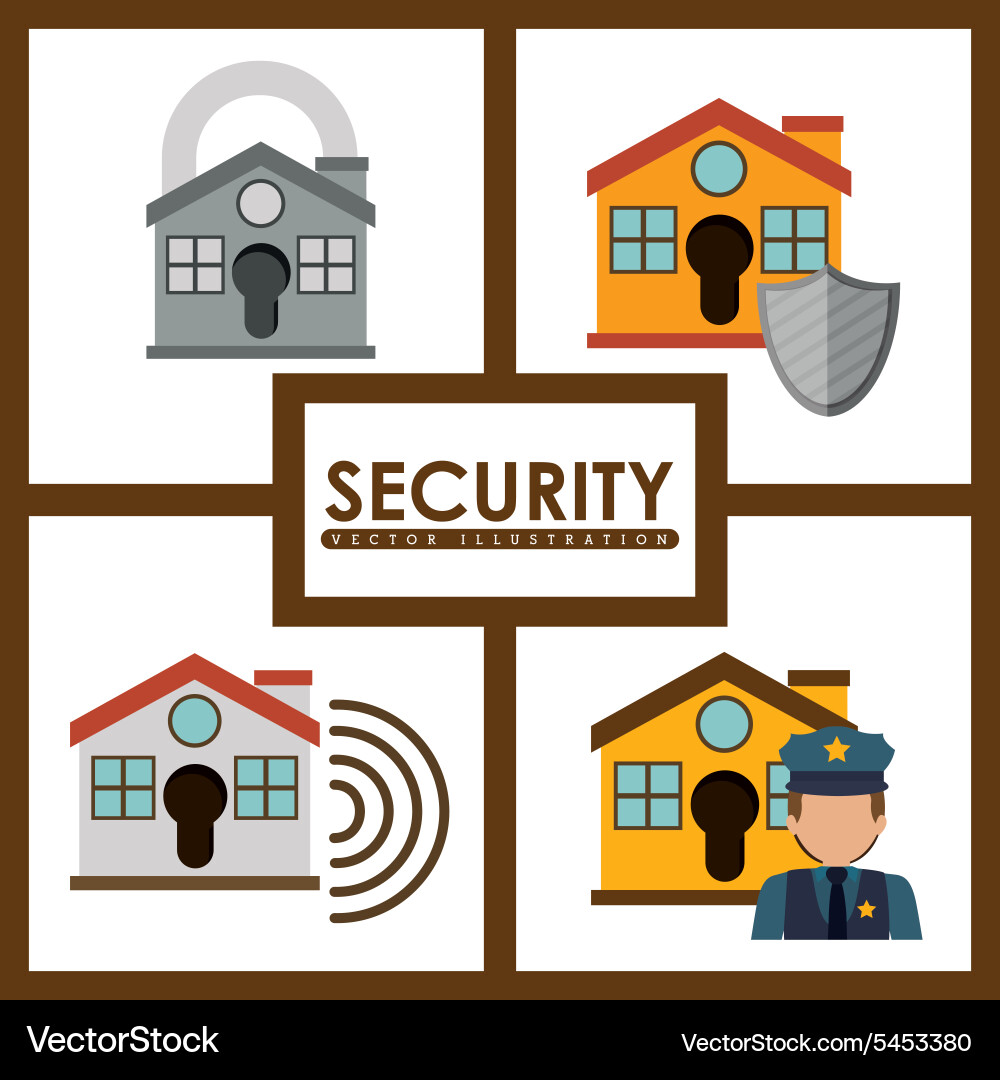 Security system design vector image
