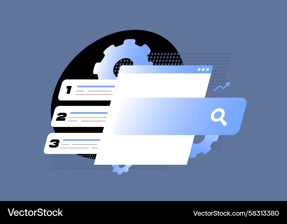 SEO Algorithm & Ranking Optimization Vector Image