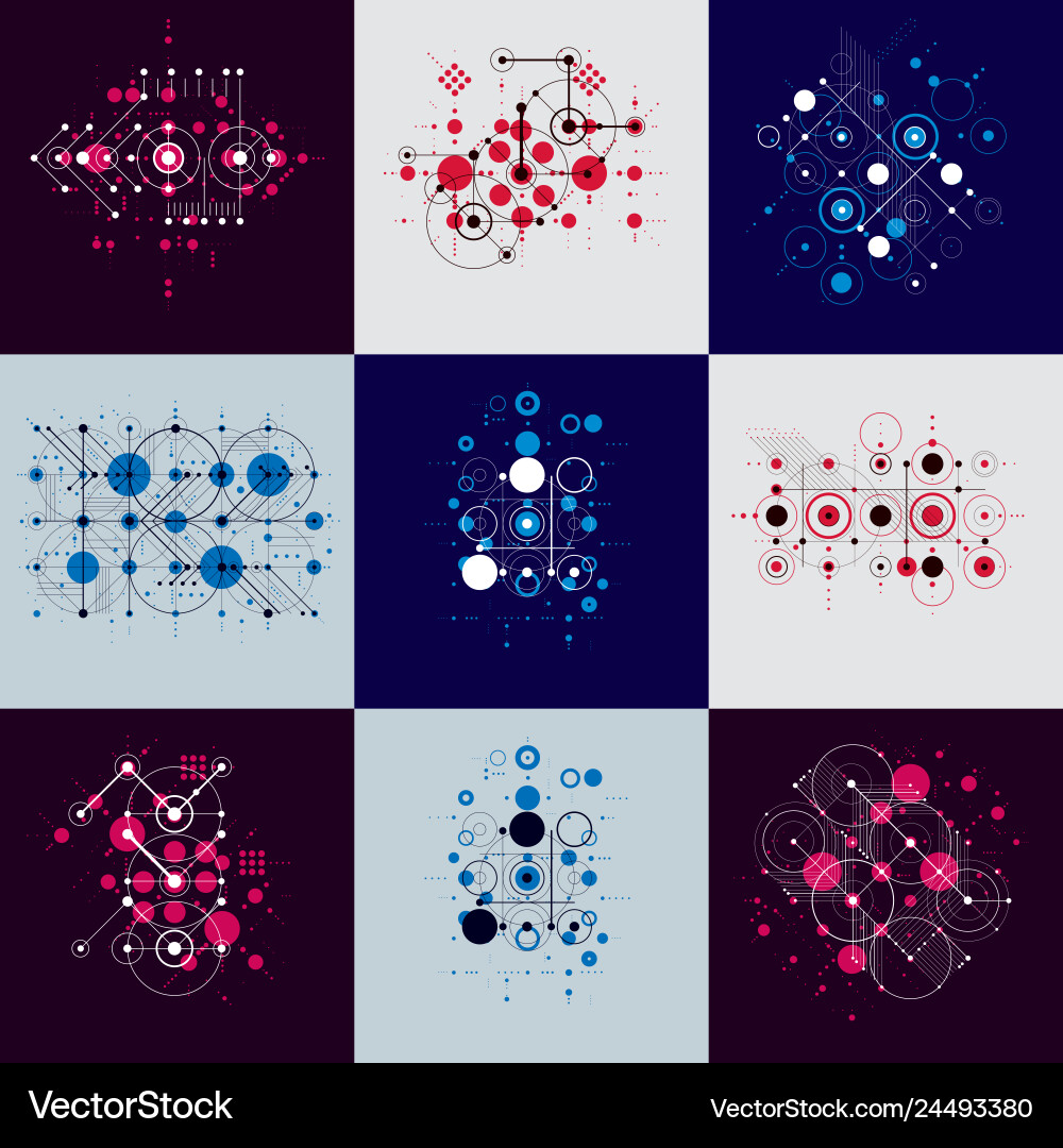Set of modular bauhaus backgrounds created from Set of modular bauhaus backgrounds created from vector image