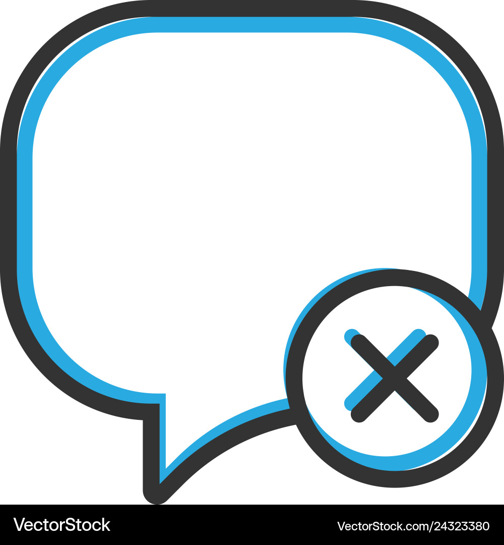 Speech bubble icon design interaction line Speech bubble icon design interaction line vector image