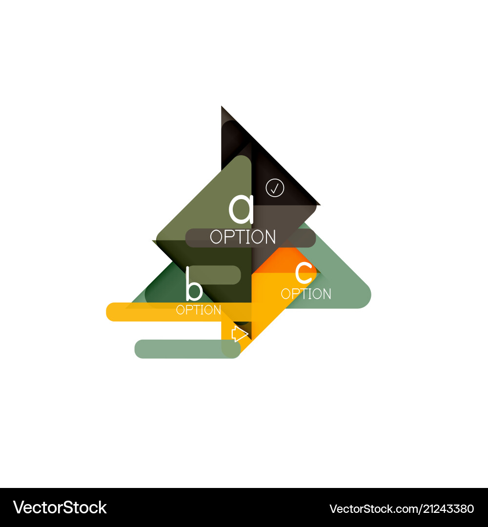 Triangle data visualization design option Triangle data visualization design option vector image
