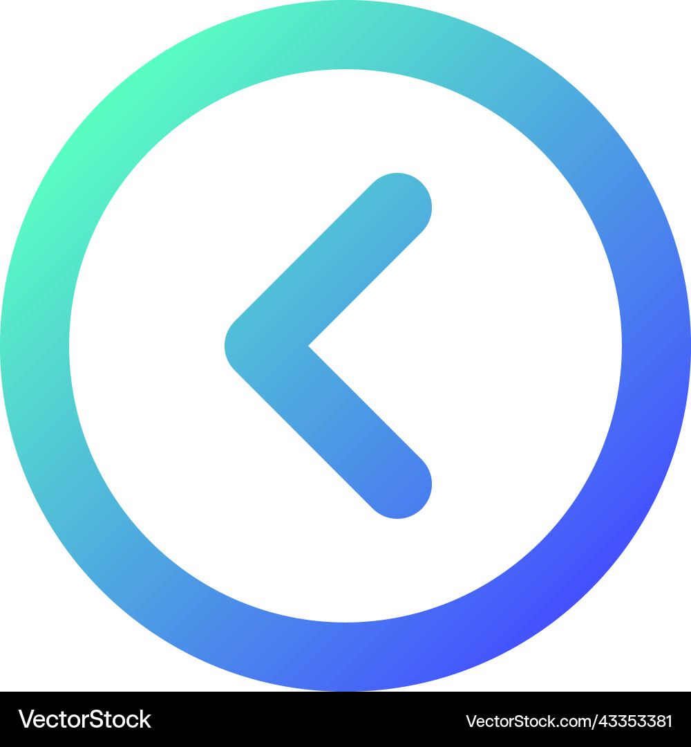 Arrow left button pixel perfect gradient linear Arrow left button pixel perfect gradient linear Vector Image
