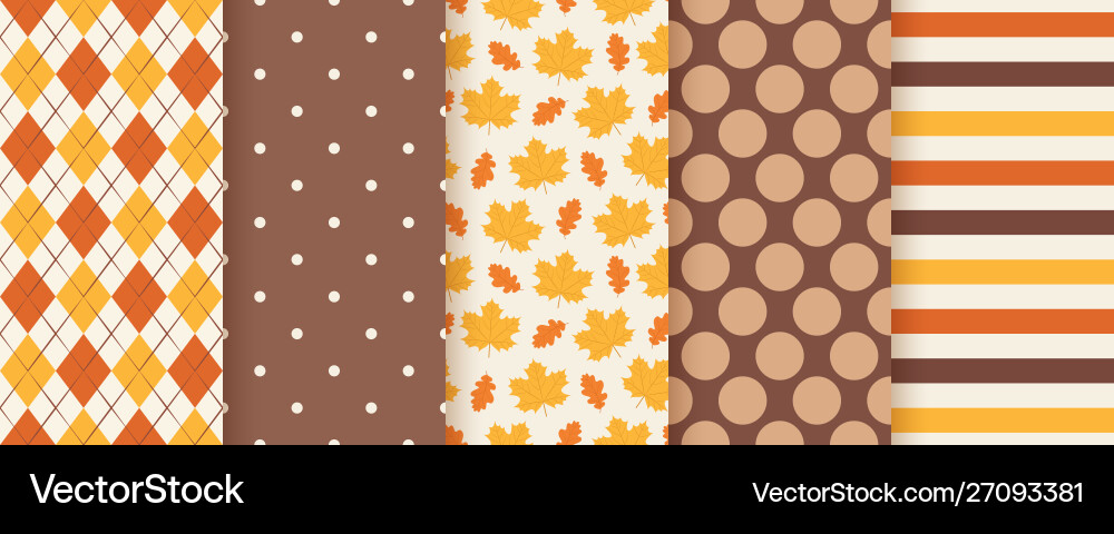 Autumn seamless pattern background with fall Autumn seamless pattern background with fall vector image
