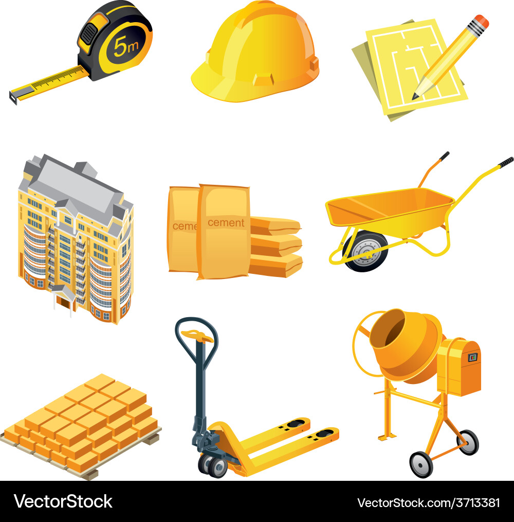 Building icons Royalty Free Vector Image - VectorStock