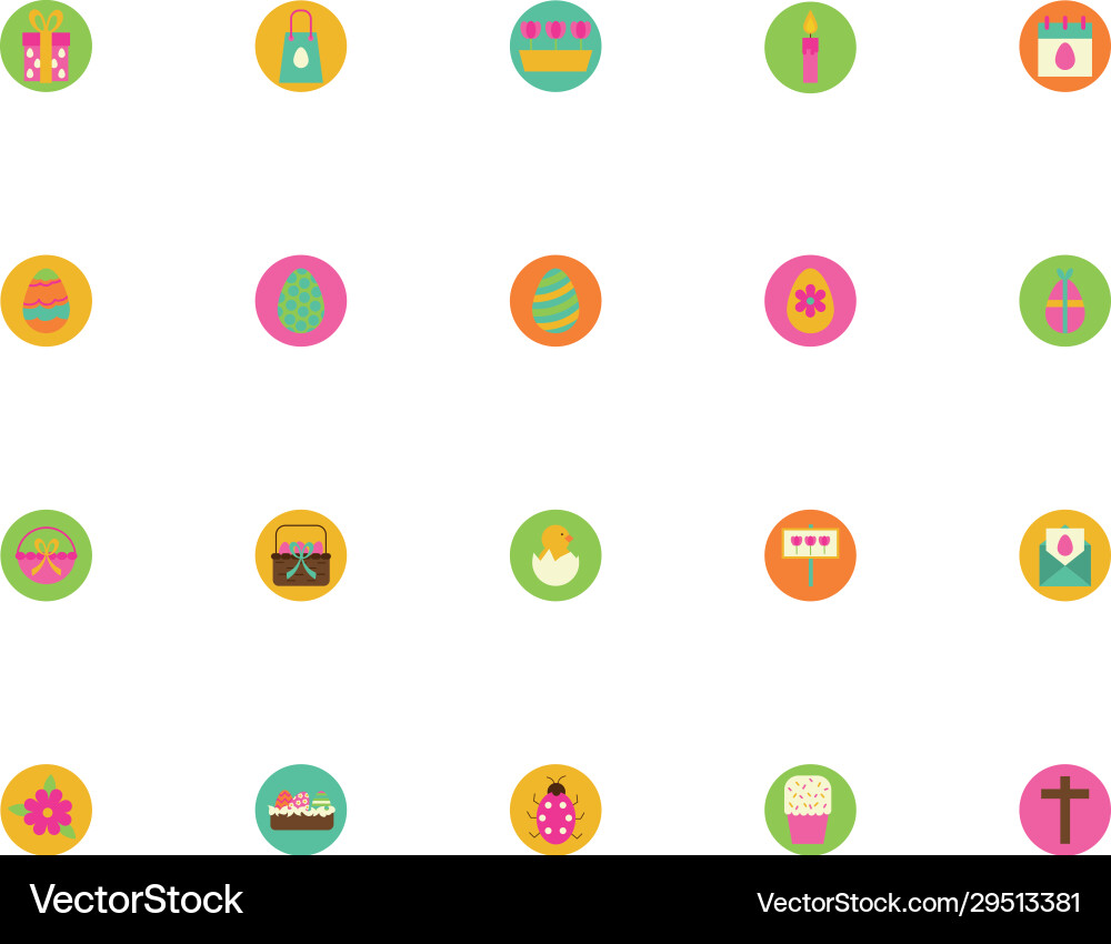 Bundle spring set block and flat icons Bundle spring set block and flat icons Vector Image