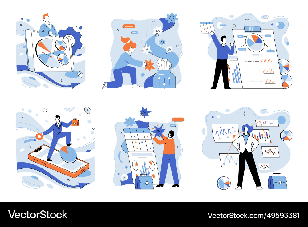 Business automation efficiency Business automation efficiency vector image