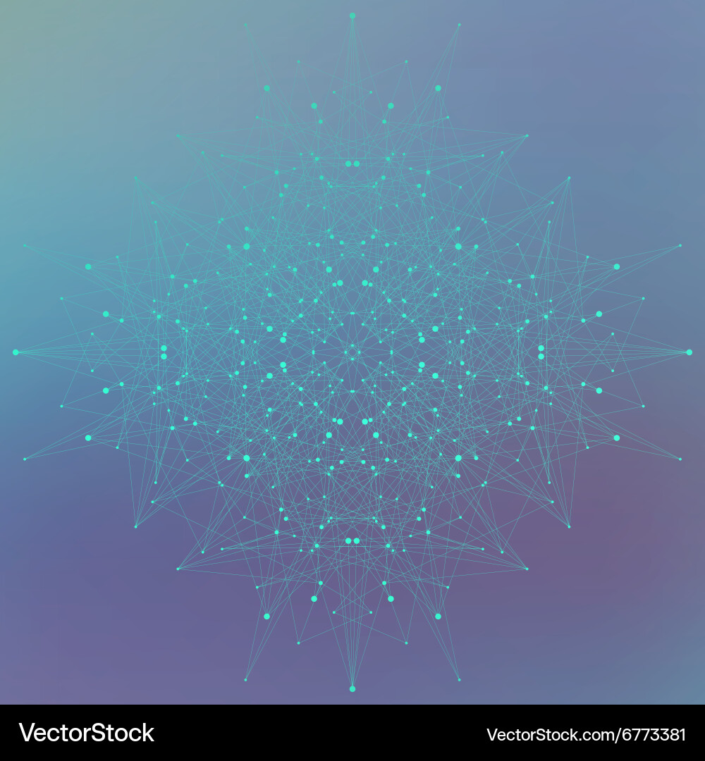 Connected Lines Abstract Form Vector Image
