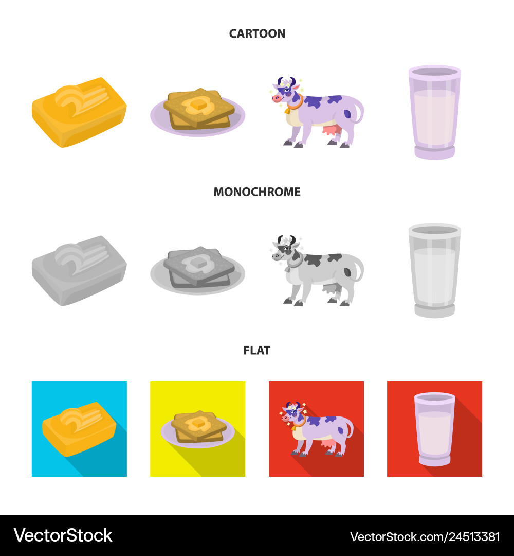 Isolated object of creamy and product symbol set Isolated object of creamy and product symbol set vector image