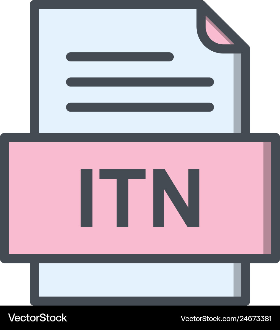 Itn file document icon Vector Image