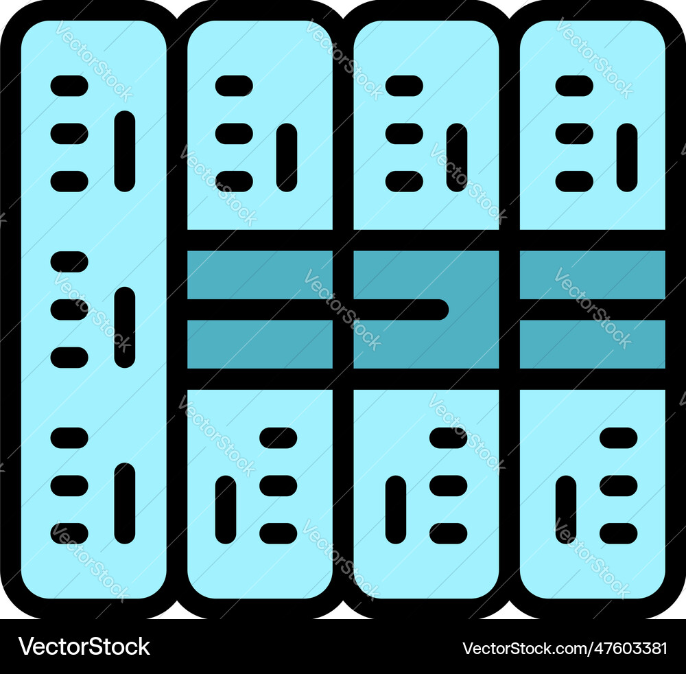 Server stack internet icon flat Vector Image